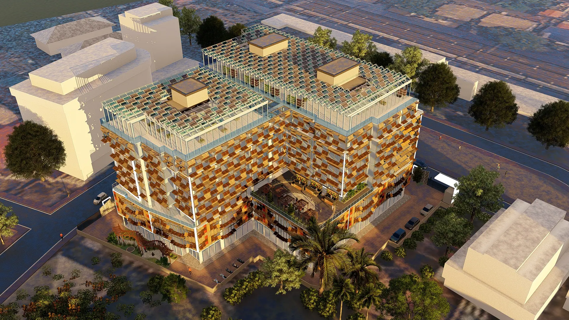 From above: a building that can be seen and admired from the many places of the city where it is visible.