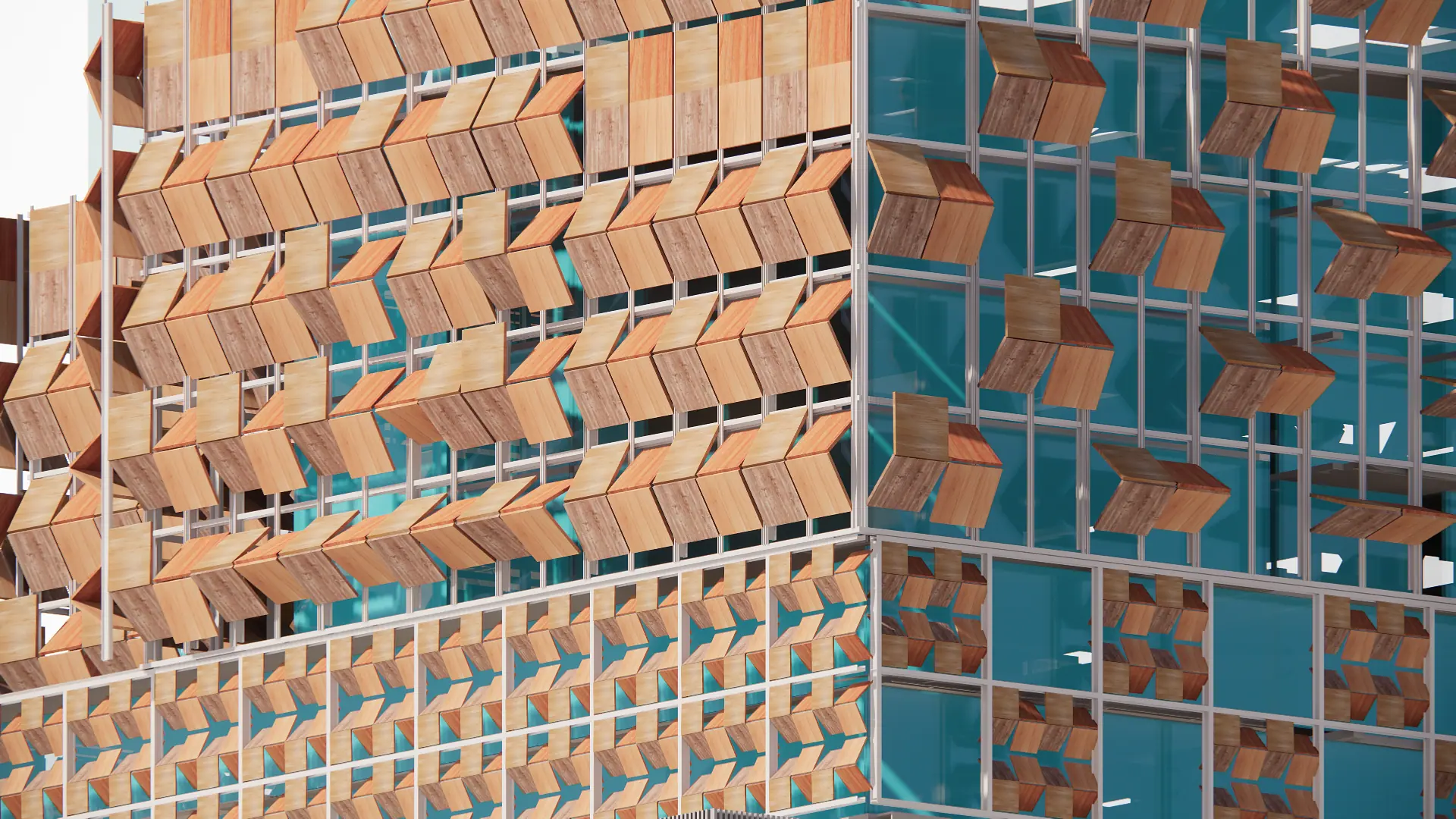 The kinetic panels up close.