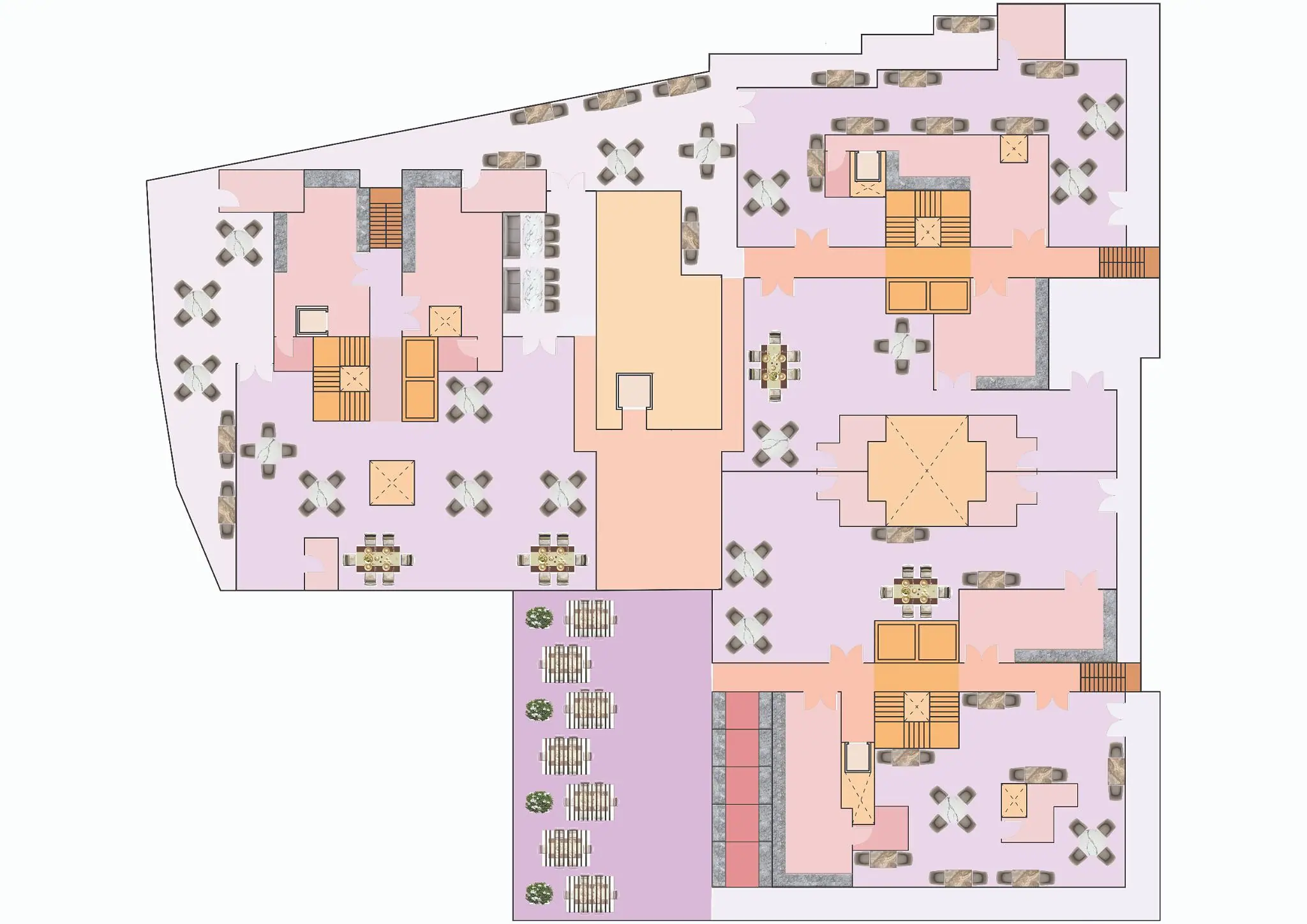 Podium level plan.